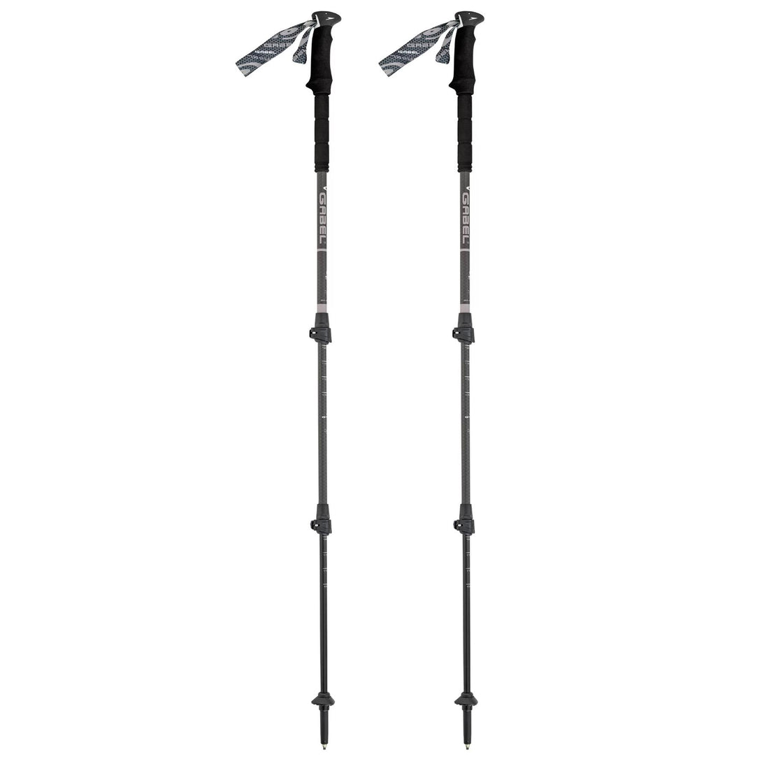 Gabel Trekking Poles Escape Carbon Tour Grey Carbo Telescopic