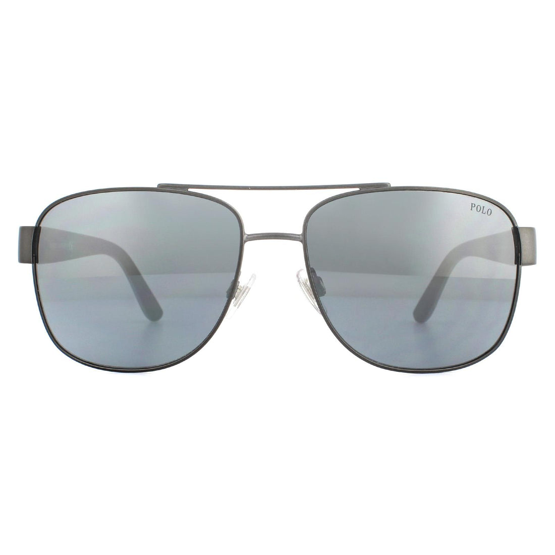 Polo Ralph Lauren PH3122 Sunglasses Matte Dark Gunmetal Light Grey Mirror