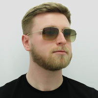 Oliver Peoples Sunglasses Clifton 1150 5035/85 Gold Chrome Olive VFX Photochromic