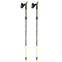 Gabel Trekking Poles Fusion Wired Black Black and Lime Folding Telescopic