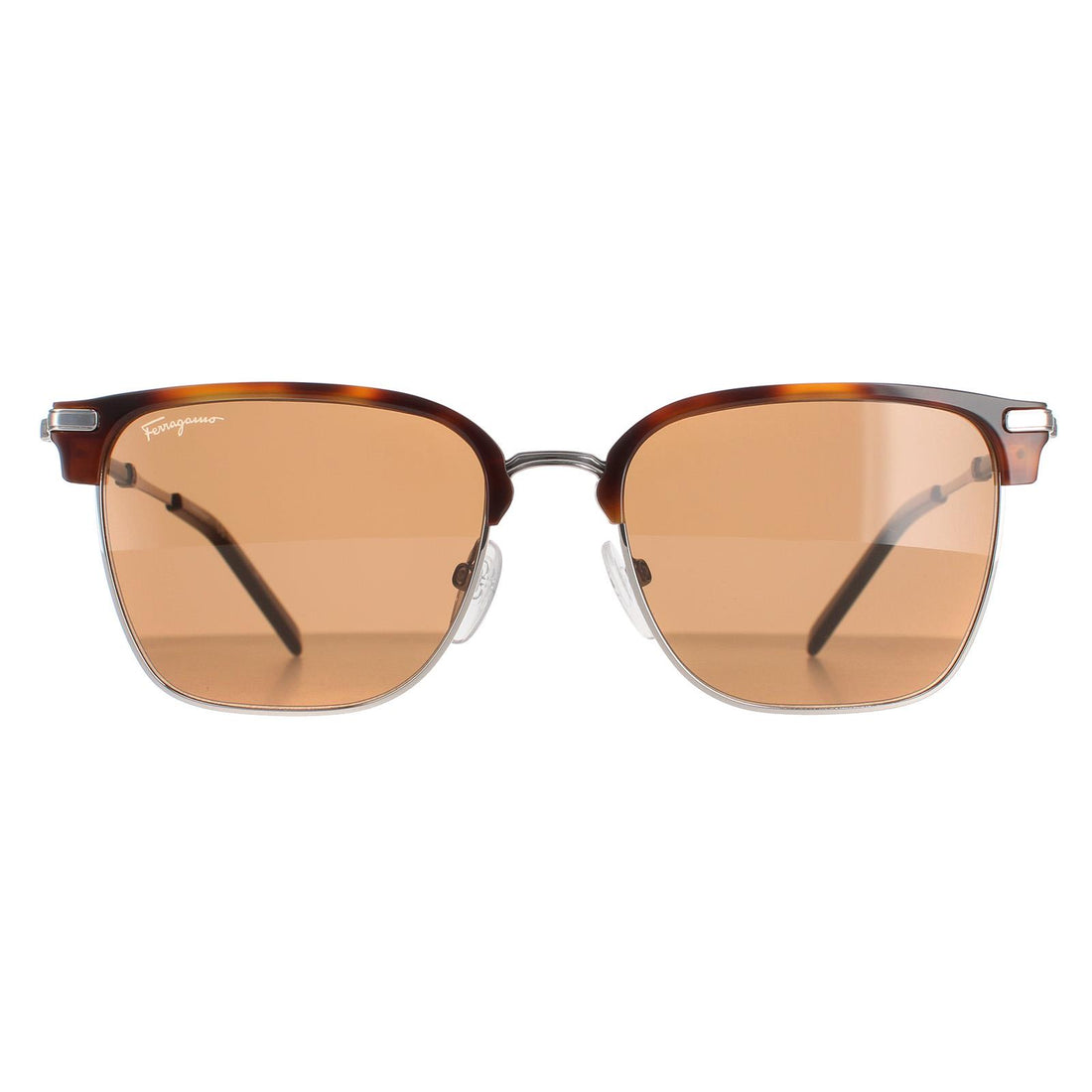 Salvatore Ferragamo Sunglasses SF227S 085 Light Ruthenium Tortoise Brown