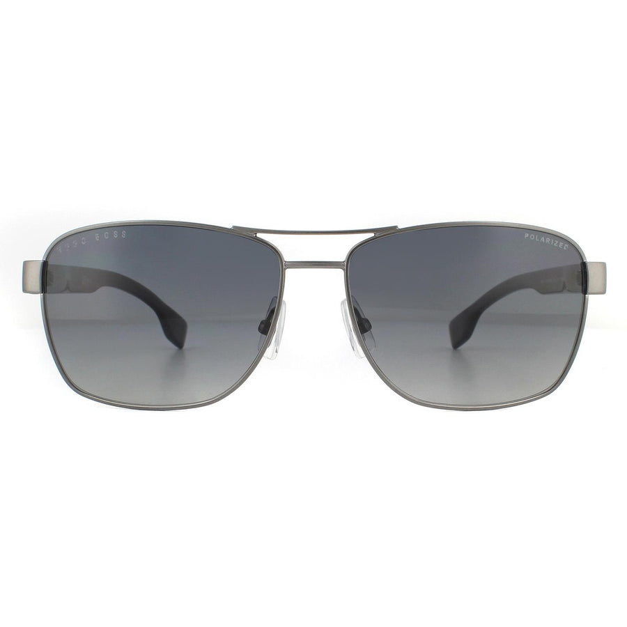 Hugo Boss BOSS 1240/S Sunglasses Matte Dark Ruthenium / Grey Gradient Polarized