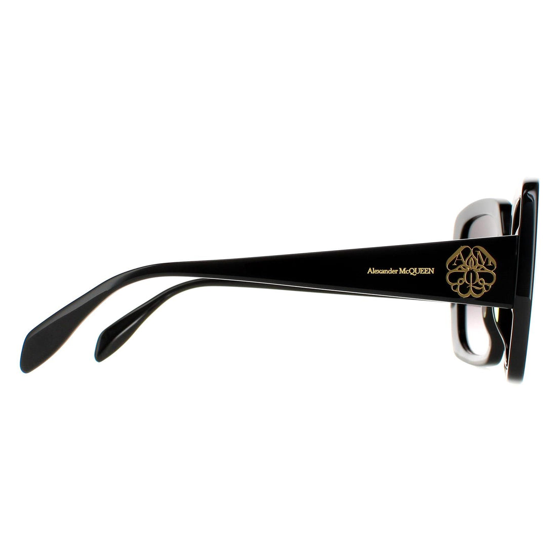 Alexander McQueen Sunglasses AM0378S 001 Black Grey Gradient