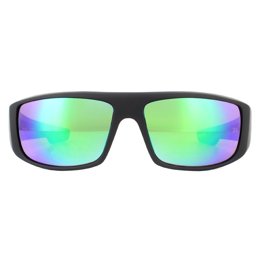 Spy Logan Sunglasses Matte Black HD Plus Bronze Polarized With Green Spectra Mirror