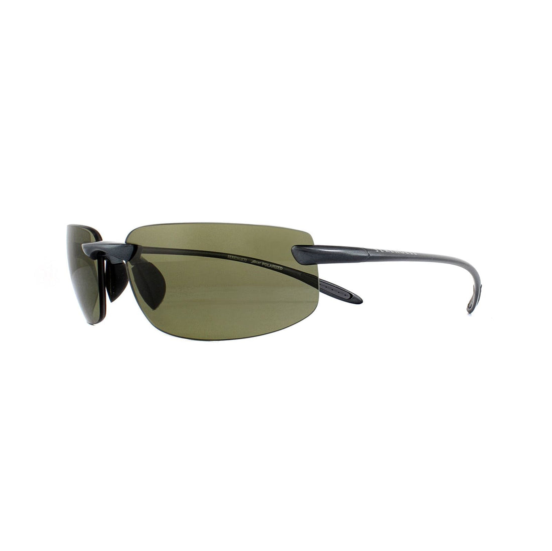 Serengeti Sunglasses Lipari 7805 Shiny Hematite PhD 555nm Green