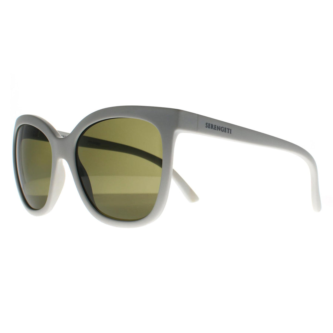 Serengeti Sunglasses Agata SS001001 Matte White Mineral Polarized 555nm Photochromic