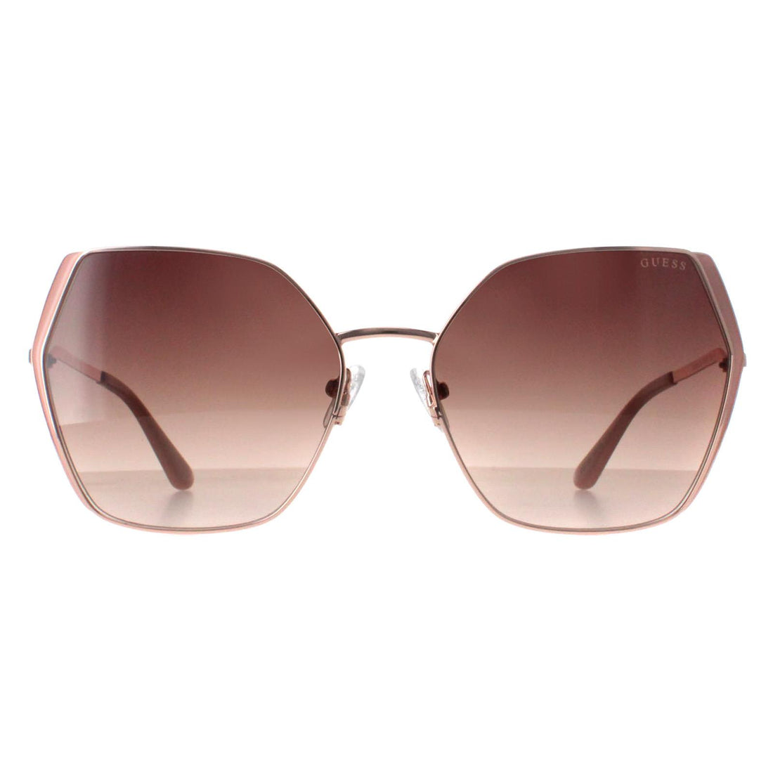 Guess Sunglasses GU7843 28F Shiny Rose Gold Brown Gradient