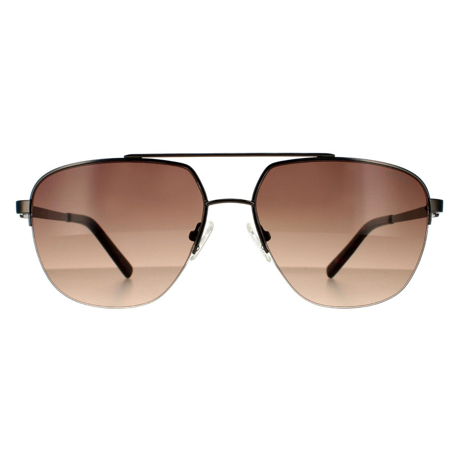 Guess GF5065 Sunglasses Shiny Gunmetal / Brown Gradient