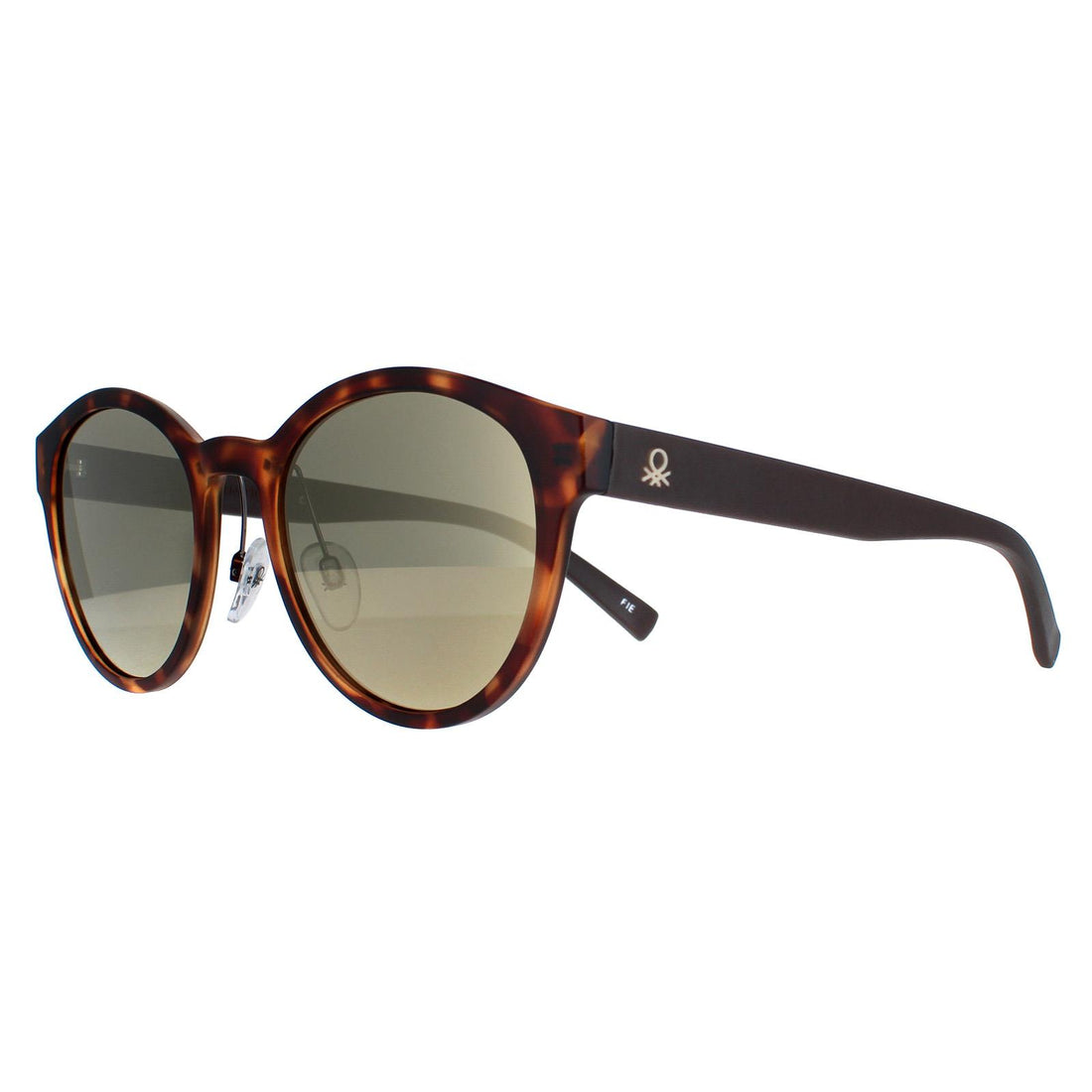 Benetton Sunglasses BE5009 112 Brown Gold Mirrored