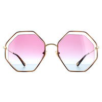 Chloe CH0046S Sunglasses Havana Gold / Violet Blue Gradient