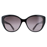 Salvatore Ferragamo SF912S Sunglasses Black with Flower Print Grey Gradient