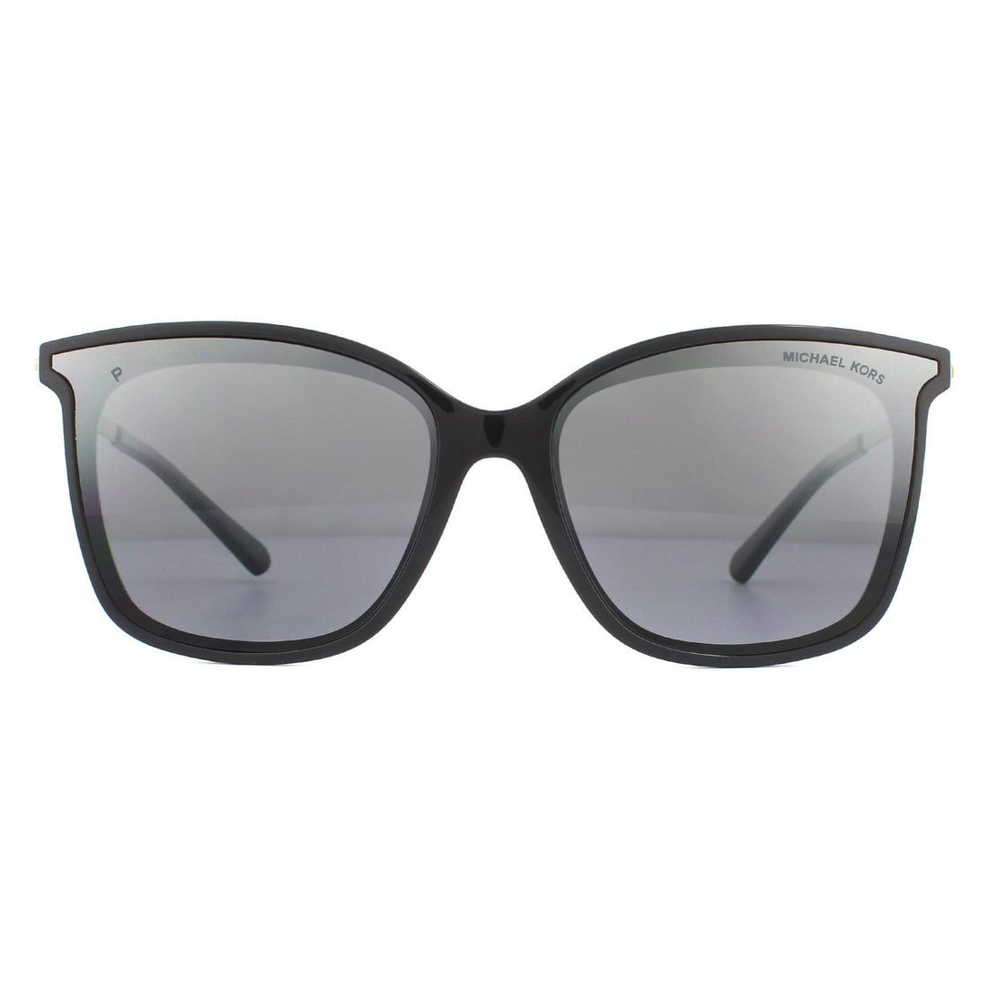 Michael Kors Sunglasses Zermatt 2079U 333282 Black Silver Grey Gradient Mirror Polarized