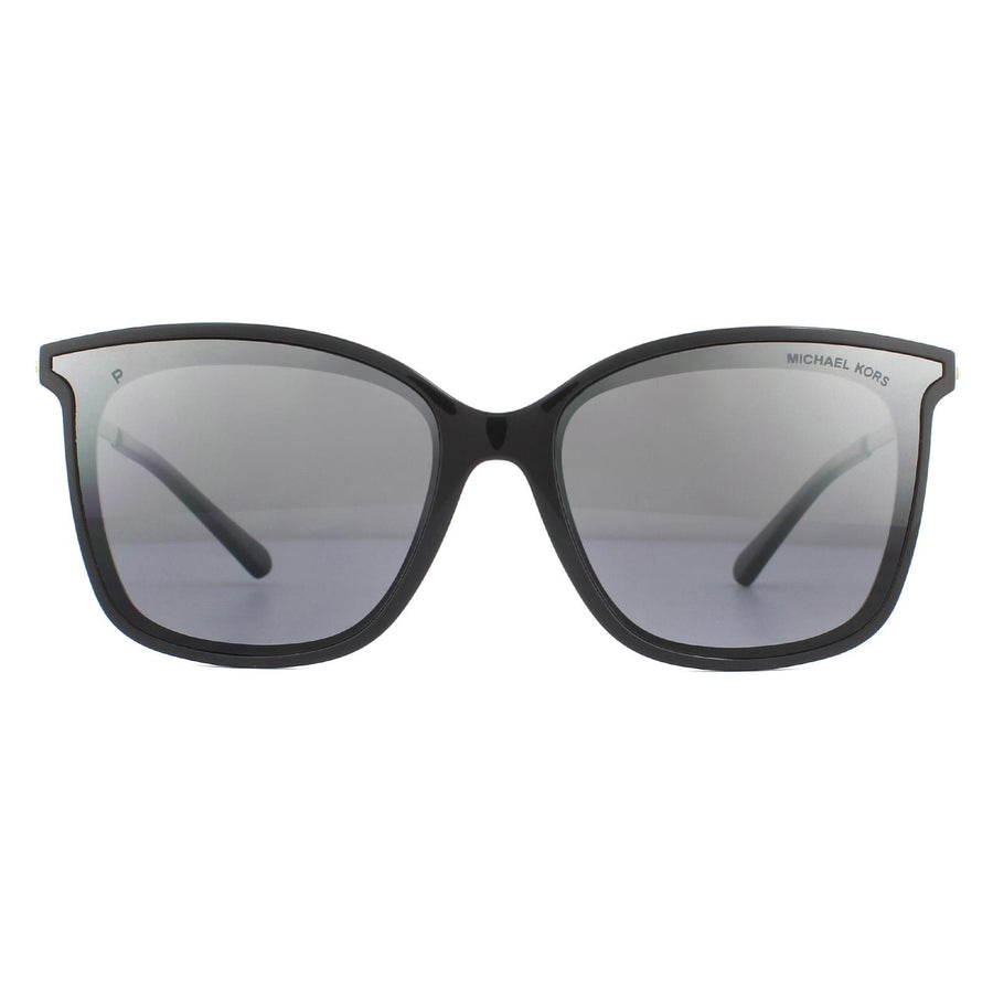 Michael Kors Sunglasses Zermatt 2079U 333282 Black Silver Grey Gradient Mirror Polarized