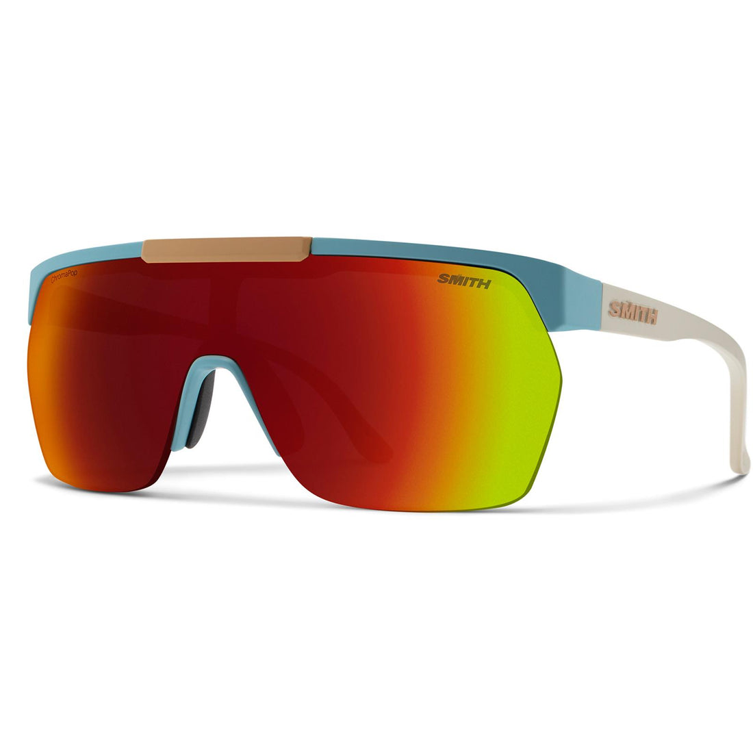 Smith Sunglasses XC YRQ X6 Matte Storm Birch ChromaPop Red Mirror