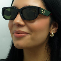 Gucci Sunglasses GG1667SK 002 Havana with Green and Red Green
