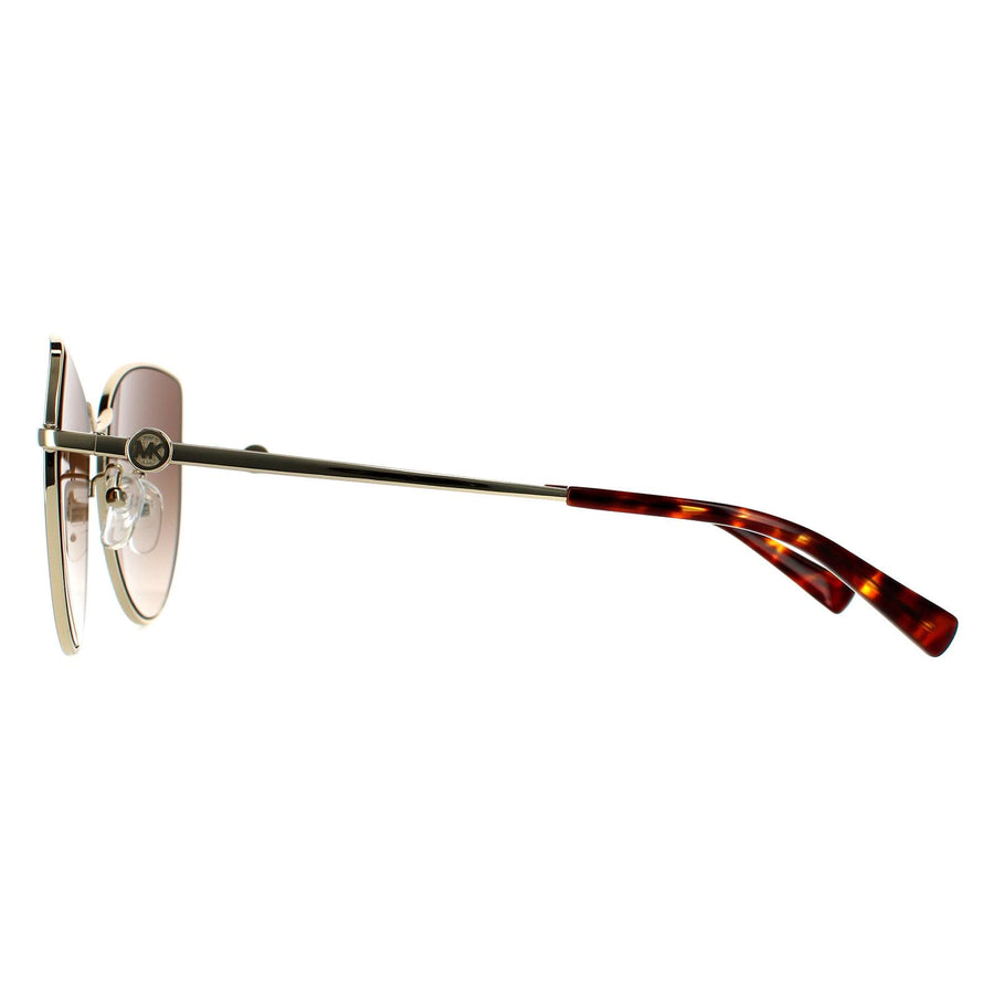 Michael Kors Sunglasses MK1062 101413 Light Gold Brown Smoke Gradient