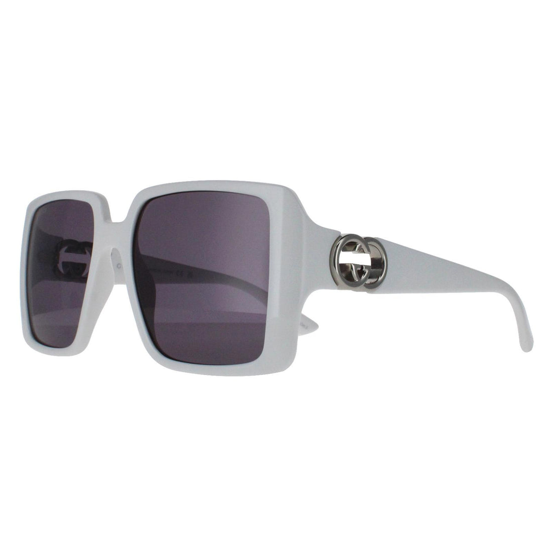 Gucci Square Womens White with Silver Dark Grey GG1692S