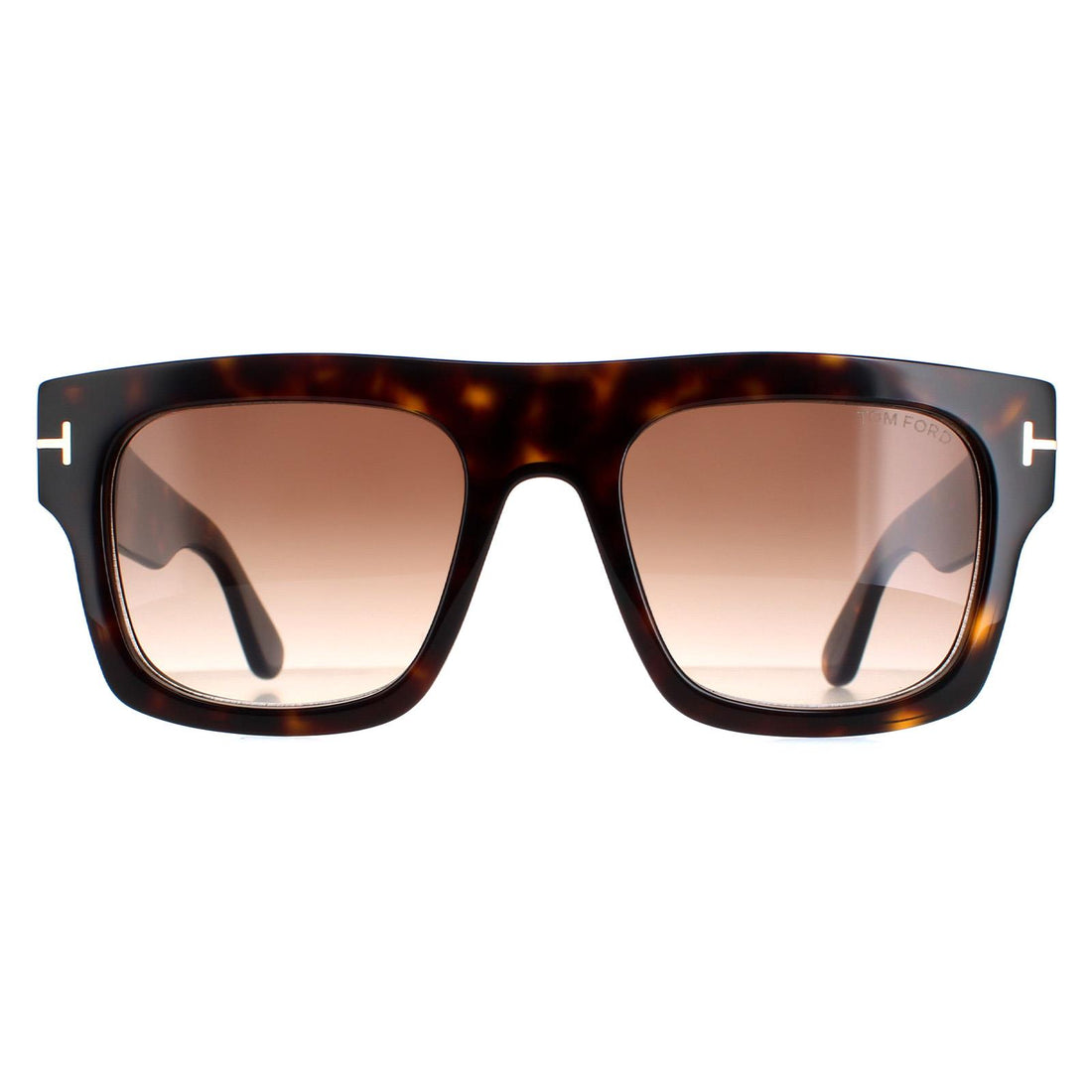 Sunglasses Tom Ford FT 0711 Fausto 52F Shiny Dark Havana / Gradient Brown Lenses