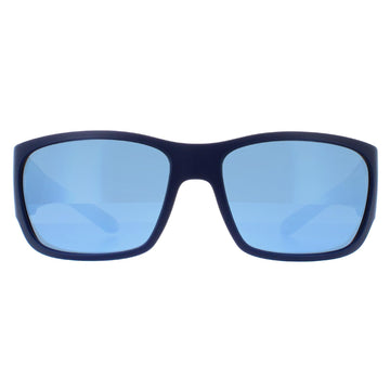 Arnette AN4324 Lil' Snap Sunglasses Matte Blue Dark Grey Mirror Water Polarized