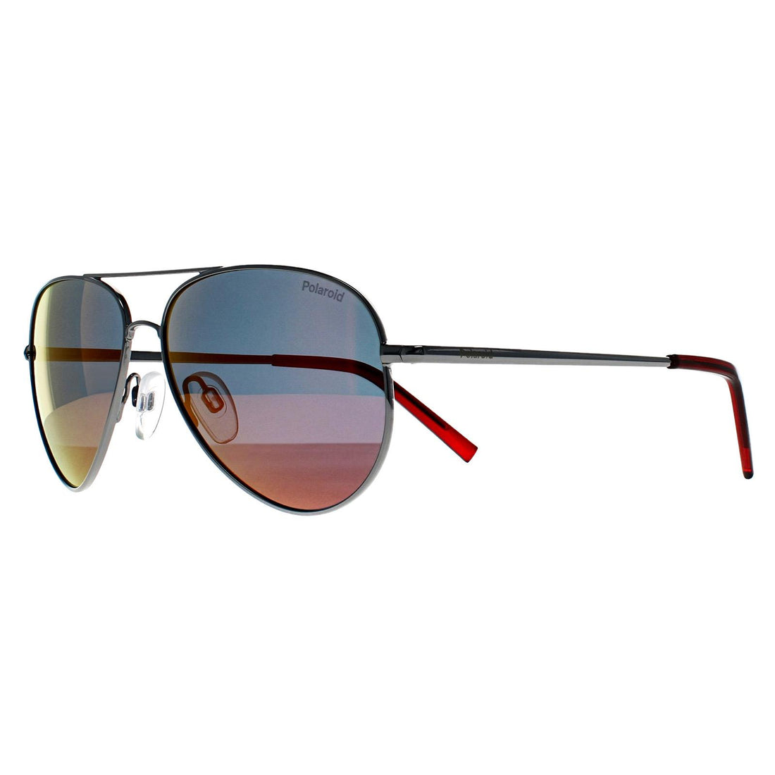 Polaroid Kids Sunglasses PLD 8015/N GHP OZ Ruthenium Red Red Mirror Polarized