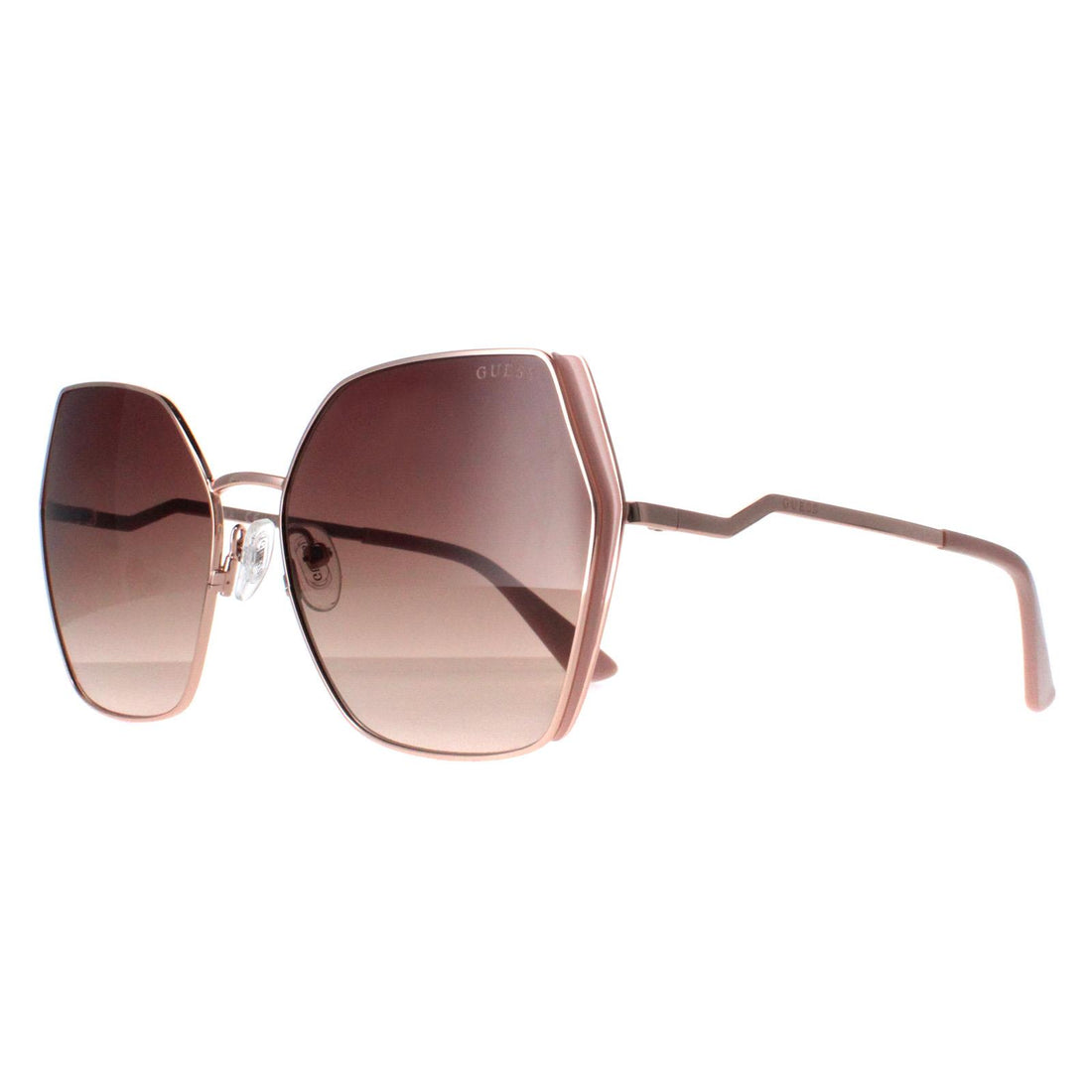 Guess Sunglasses GU7843 28F Shiny Rose Gold Brown Gradient