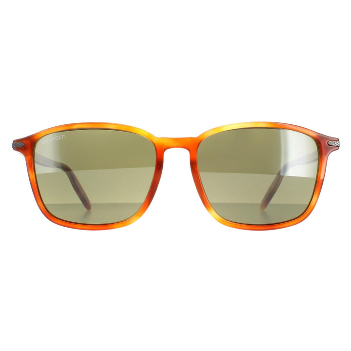 Serengeti Sunglasses Lenwood 8932 Shiny Caramel Mineral Polarized 555nm