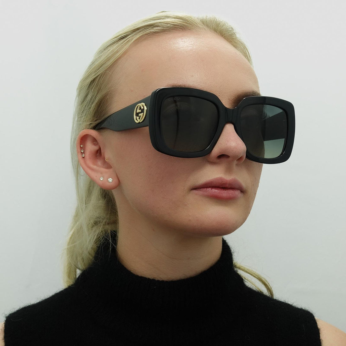 Gucci Sunglasses GG0141SN 001 Black Grey Gradient