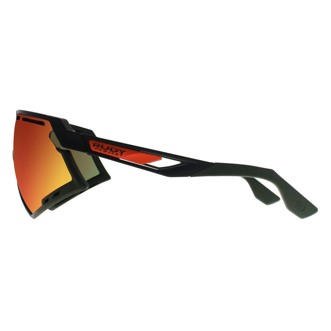 Rudy Project Sunglasses Defender SP524006 0020 Matte Black Olive Orange Stripes MLS Orange