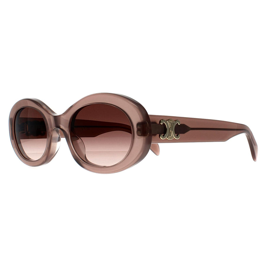 Celine Sunglasses CL40194U Triomphe 45F Crystal Brown Brown Gradient