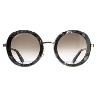 Salvatore Ferragamo SF164S Sunglasses Black Grey Stone / Grey Blue Gradient