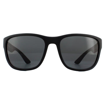 Prada Sport Sunglasses PS01US DG05S0 Black Rubber Grey