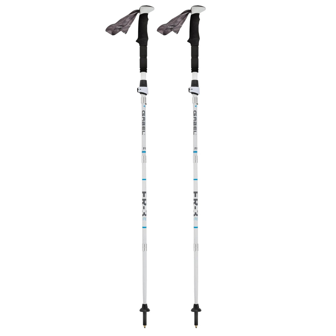Gabel Trekking Poles FR-3 EF Lite White and Blue Telescopic