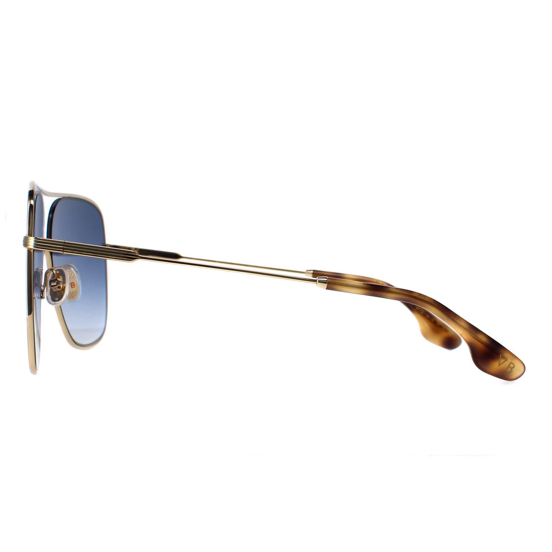 Victoria Beckham Sunglasses VB132S 706 Gold Teal Blue Gradient