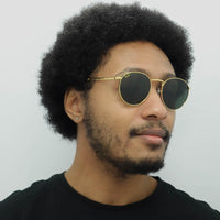 Ray-Ban Sunglasses RB3637 New Round 919631 Gold Green