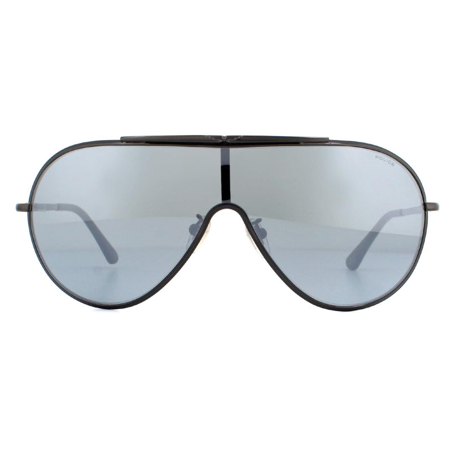 Police Origins 10 SPL964 Sunglasses Ruthenium / Smoke Mirror Silver