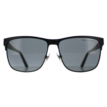 Polo Ralph Lauren Sunglasses PH3128 939781 Matte Black On Shiny Black Grey Polarised
