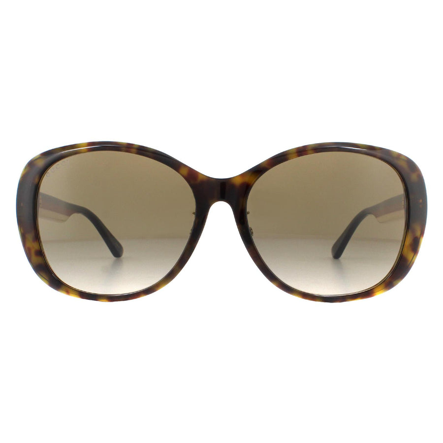 Gucci Sunglasses GG0849SK 003 Dark Havana Brown Gradient