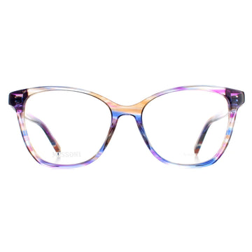 Missoni Glasses Frames MIS 0013 V43 Transparent Striped Purple Women