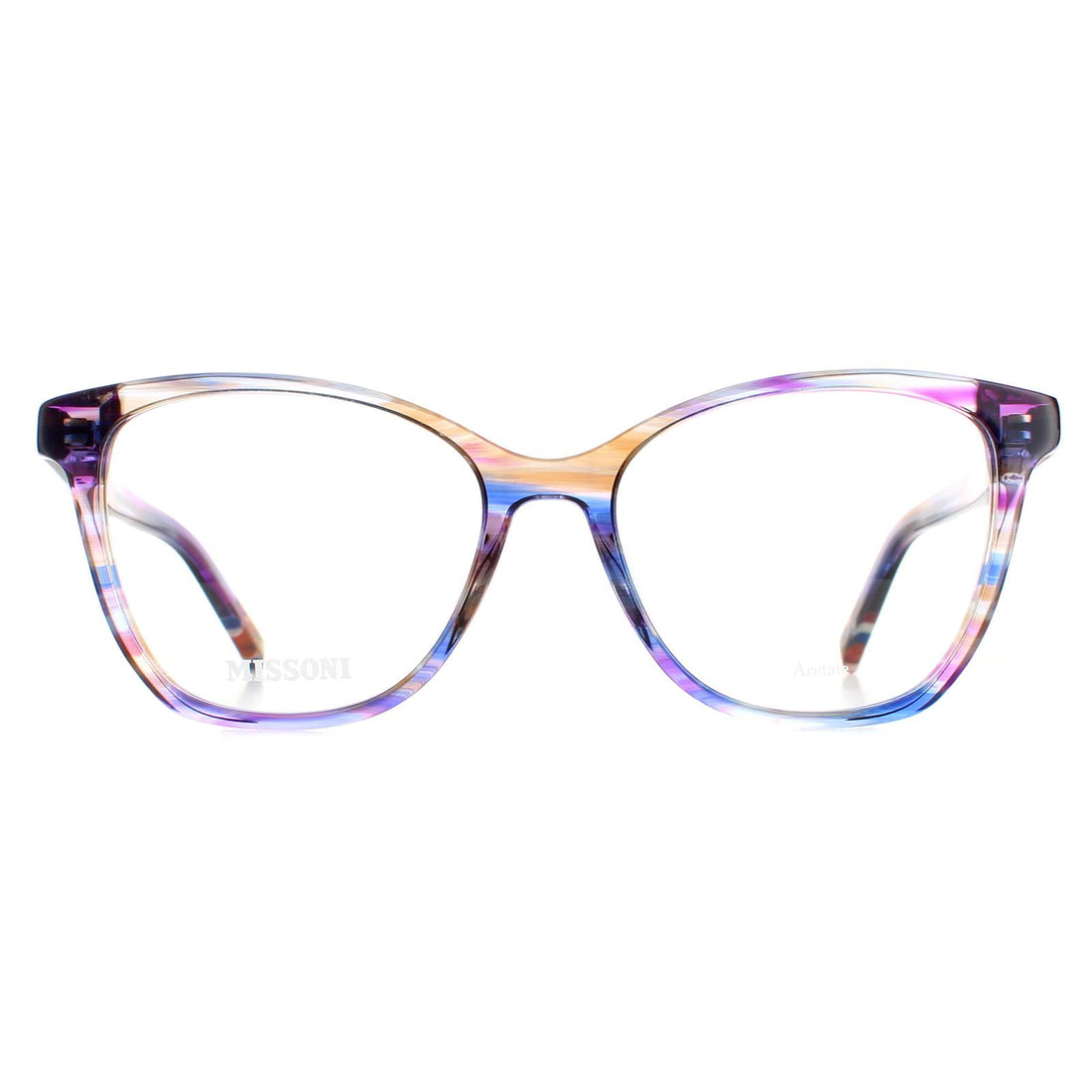 Missoni Glasses Frames MIS 0013 V43 Transparent Striped Purple Women