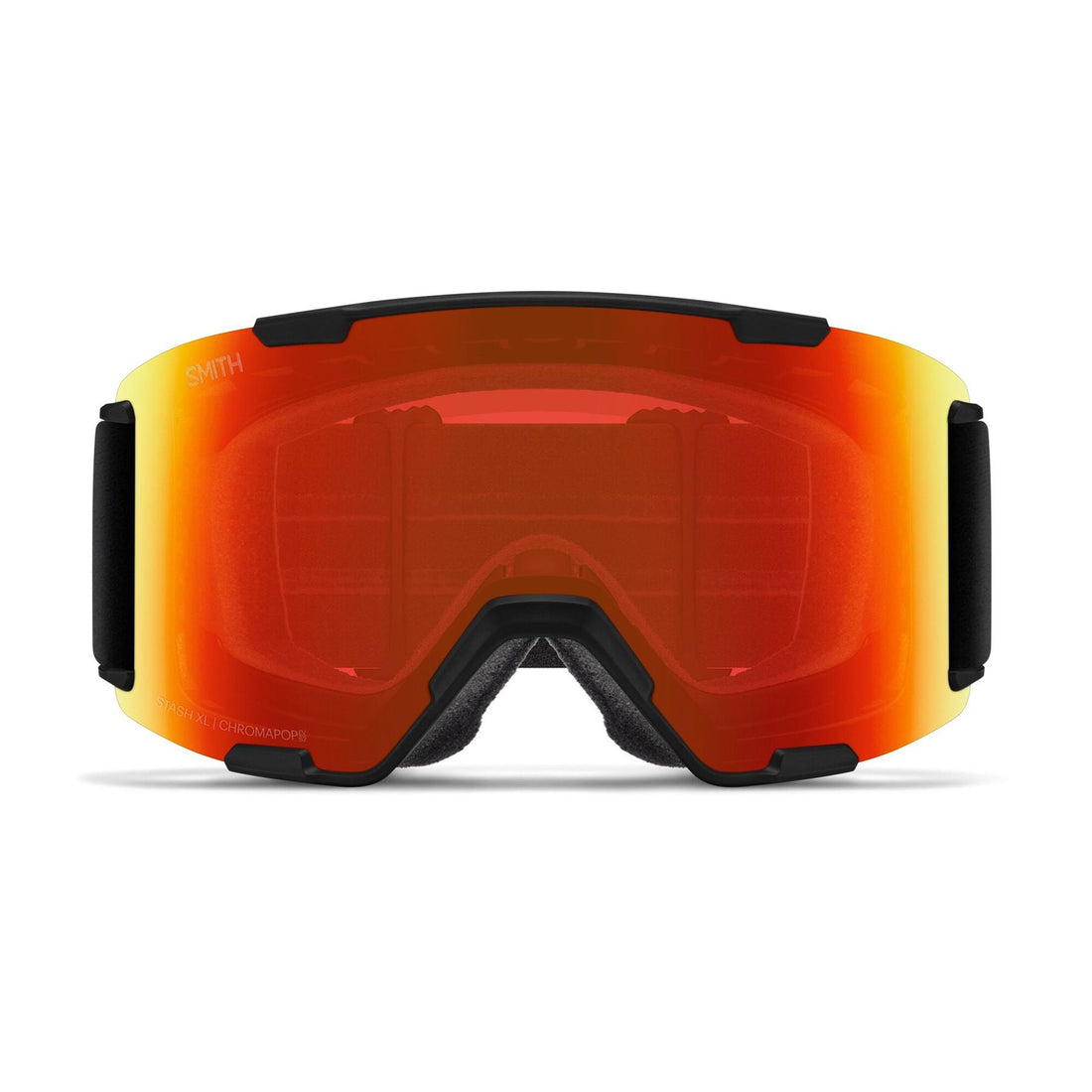 Smith Ski Goggles Stash XL 2QJ MP Black ChromaPop Everyday Red Mirror & Storm Yellow Flash