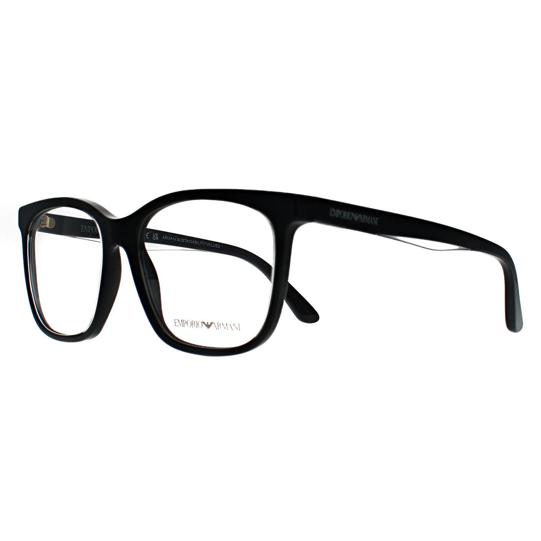 Emporio Armani Glasses Frames EA3228 6051 Shiny Crystal on Black Women
