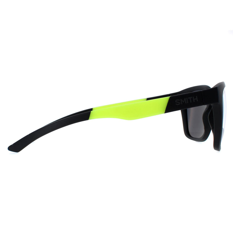 Smith Sunglasses Founder Slim PGC XB Matte Black Yellow Chromapop Silver Mirror
