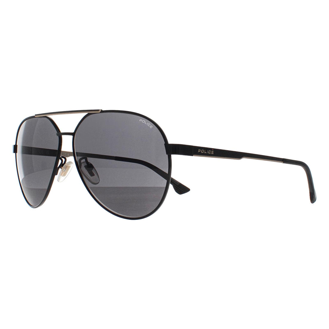 Police Sunglasses SPLB37 Synth 2 0304 Shiny Black Smoke Grey