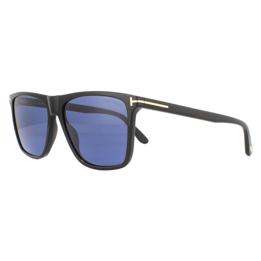 Tom Ford Sunglasses Fletcher FT0832 01V Shiny Black Blue