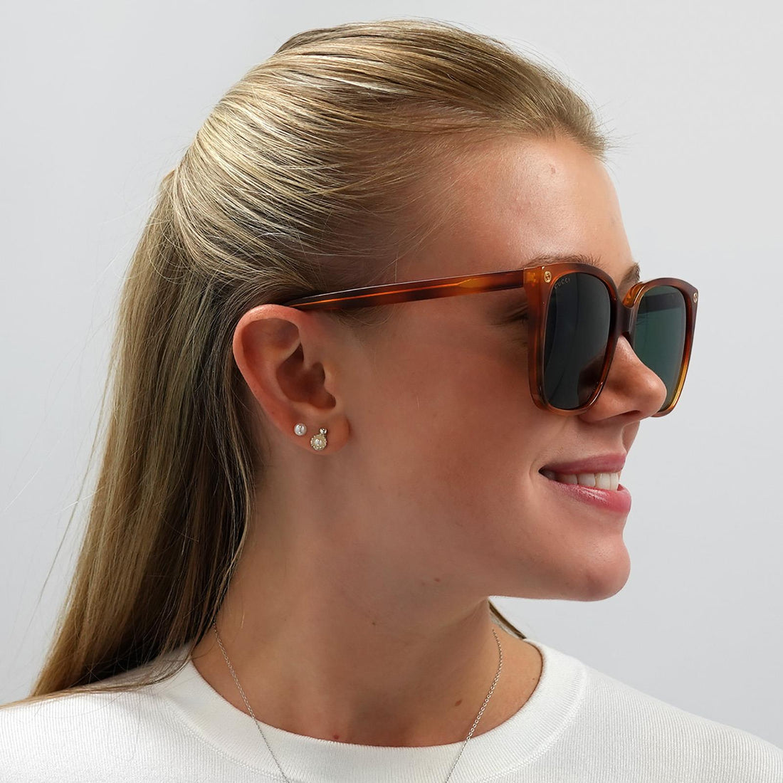 Gucci Sunglasses GG0022S 002 Havana Green