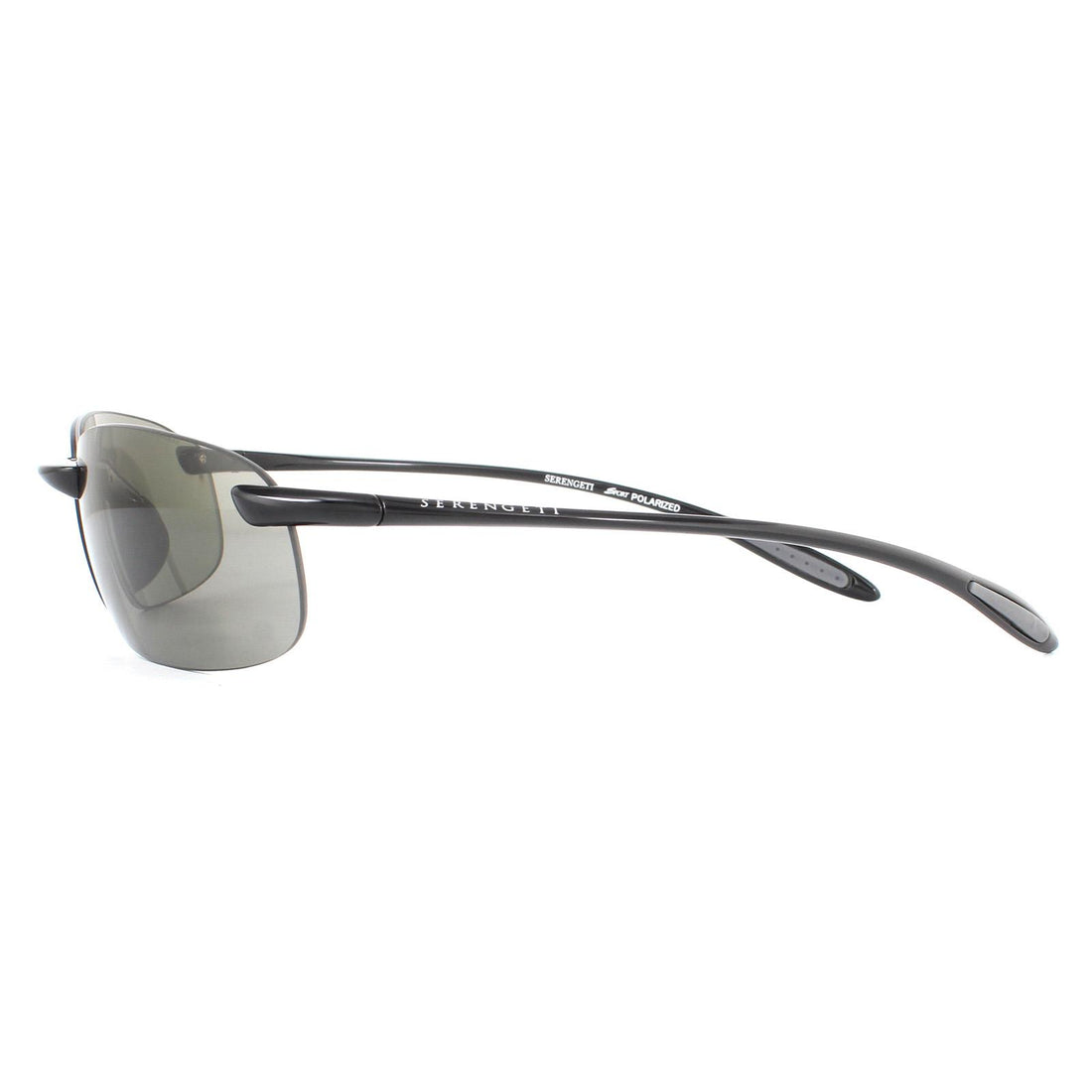 Serengeti Sunglasses Nuvola 7359 Shiny Black PhD 2.0 Polarized CPG Grey