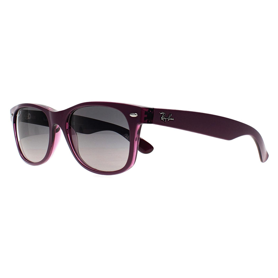 Ray-Ban Sunglasses New Wayfarer 2132 6606M3 Violet Grey Polarized