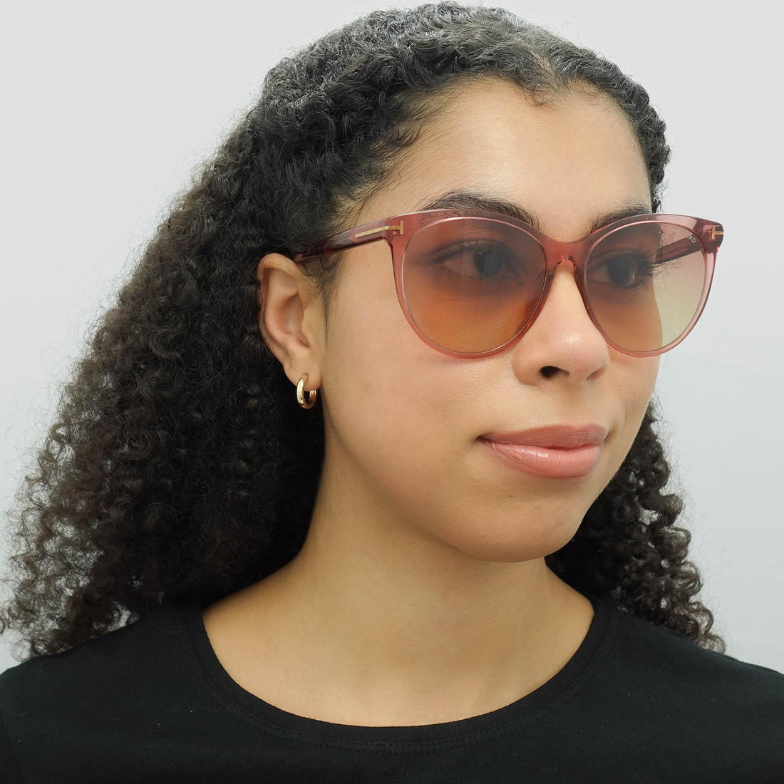 Tom Ford Sunglasses Maxim FT0787 72T Shiny Transparent Antique Pink Pink Gradient