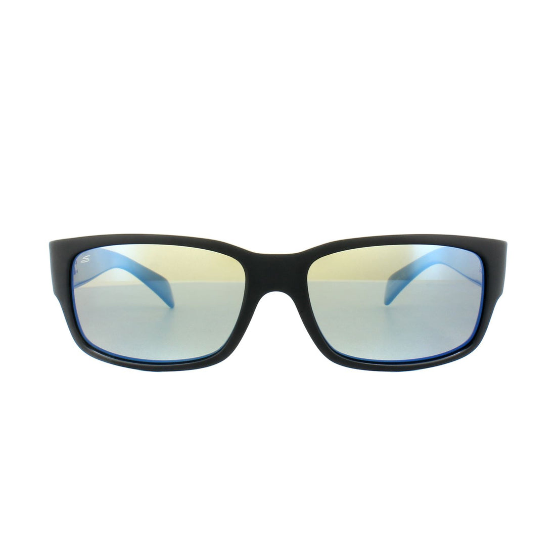 Serengeti Sunglasses Merano 8267 Satin Shiny Black Blue Mirror Polarized Phd 555nm