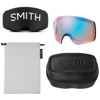 Smith Ski Goggles 4D Mag 0JX 4B Black ChromaPop Everyday Blue Mirror & CP Storm Blue Sensor Mirror
